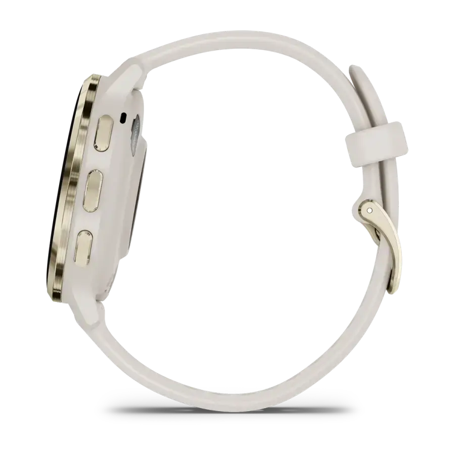 Смарт-годинник Garmin Venu 3S Soft Gold Stainless Steel Bezel with Ivory Case and Silicone Band (010-02785-04)