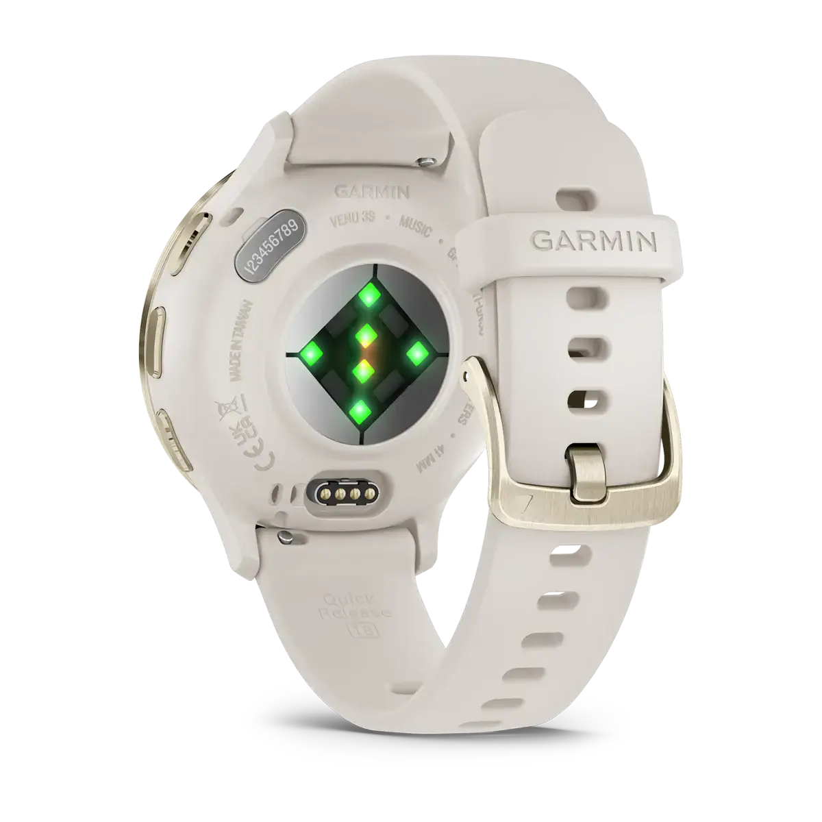 Смарт-часы Garmin Venu 3S Soft Gold Stainless Steel Bezel with Ivory Case and Silicone Band (010-02785-04)