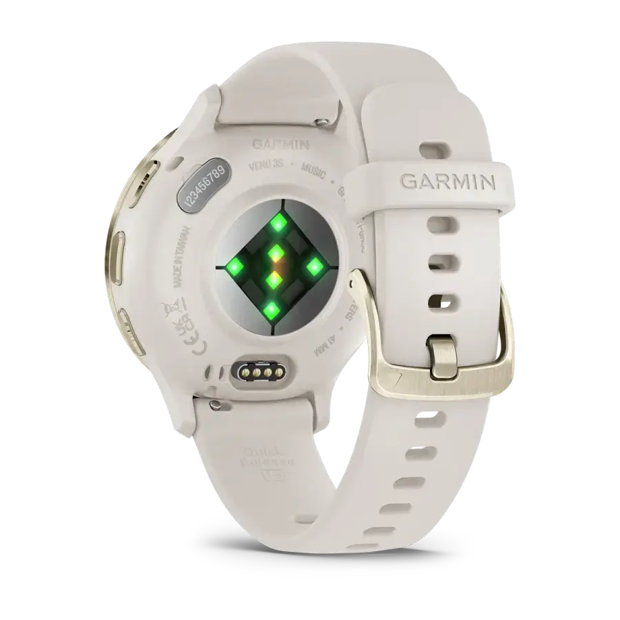 Смарт-годинник Garmin Venu 3S Soft Gold Stainless Steel Bezel with Ivory Case and Silicone Band (010-02785-04)