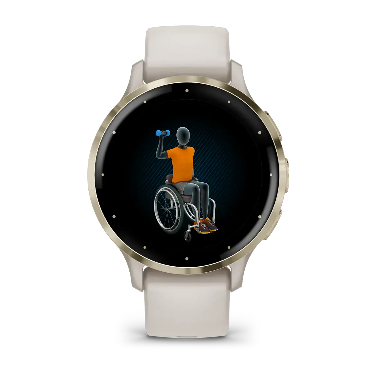 Смарт-часы Garmin Venu 3S Soft Gold Stainless Steel Bezel with Ivory Case and Silicone Band (010-02785-04)