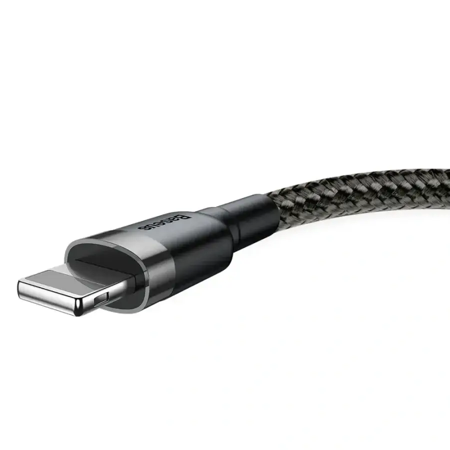 Зарядний кабель Baseus USB to Lightning 1 м - Gray/Black (CALKLF-BG1)