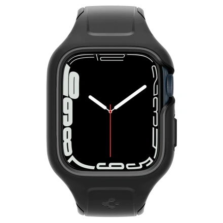 Чехол и ремешок 2в1 Spigen Case Liquid Air Pro for Apple Watch Series 45mm - Black (ACS04182)