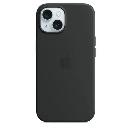 Чехол Apple iPhone 15 Silicone Case with MagSafe Lux Copy - Black