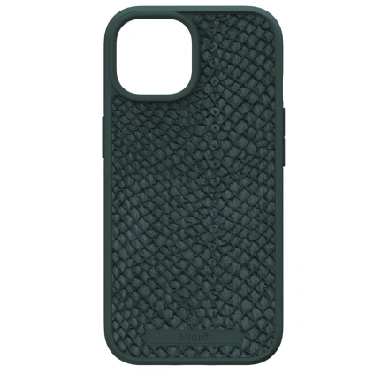 Чехол Njord Salmon Leather MagSafe Case for iPhone 15 Plus - Dark Green (NA52SL02)