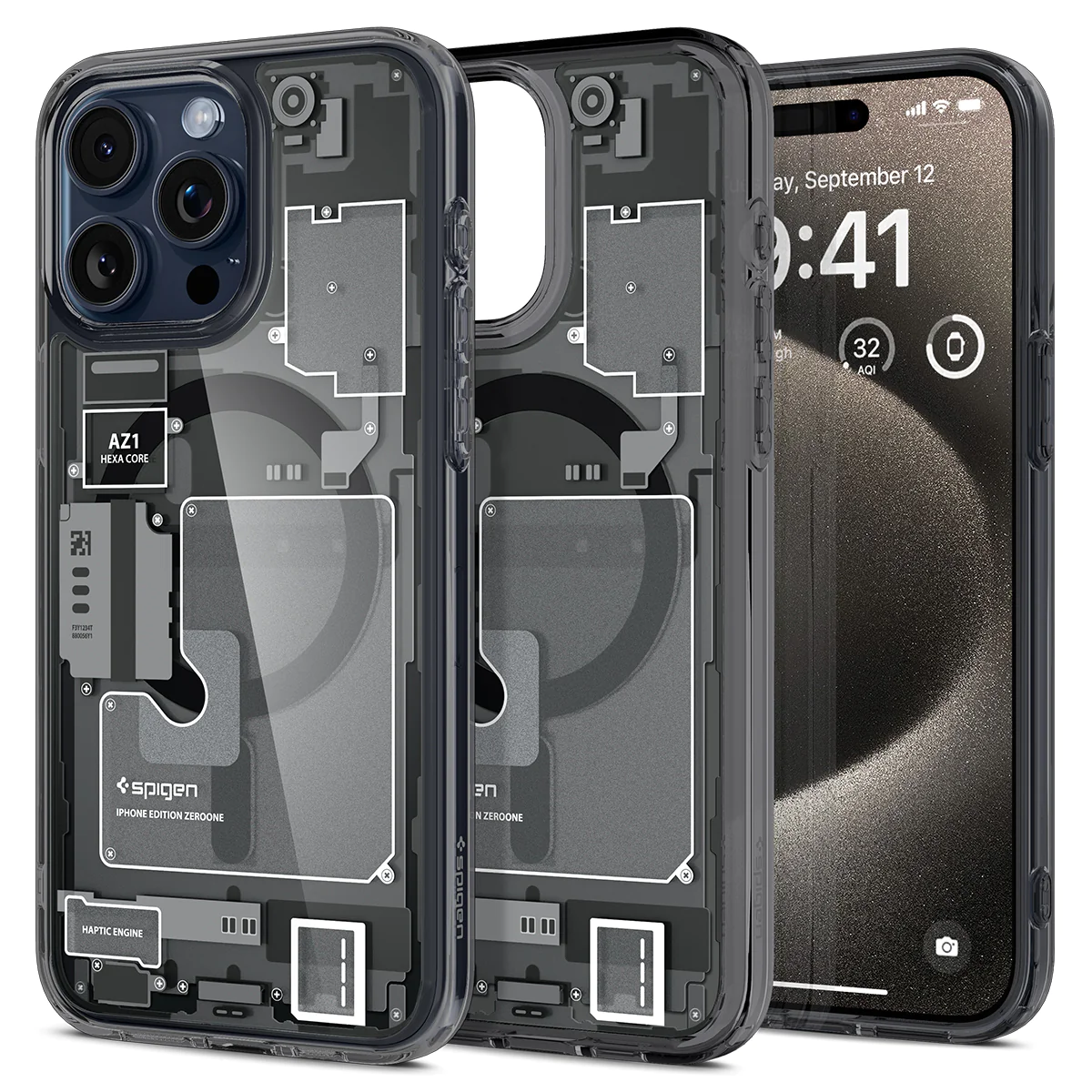Чехол Spigen Ultra Hybrid Zero One with MagSafe for iPhone 15 Pro Max - Black (ACS06582)