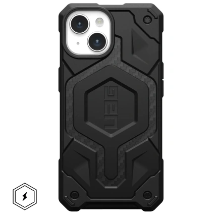 Чохол UAG Monarch Pro Case with MagSafe for iPhone 15 - Carbon Fiber (114219114242)
