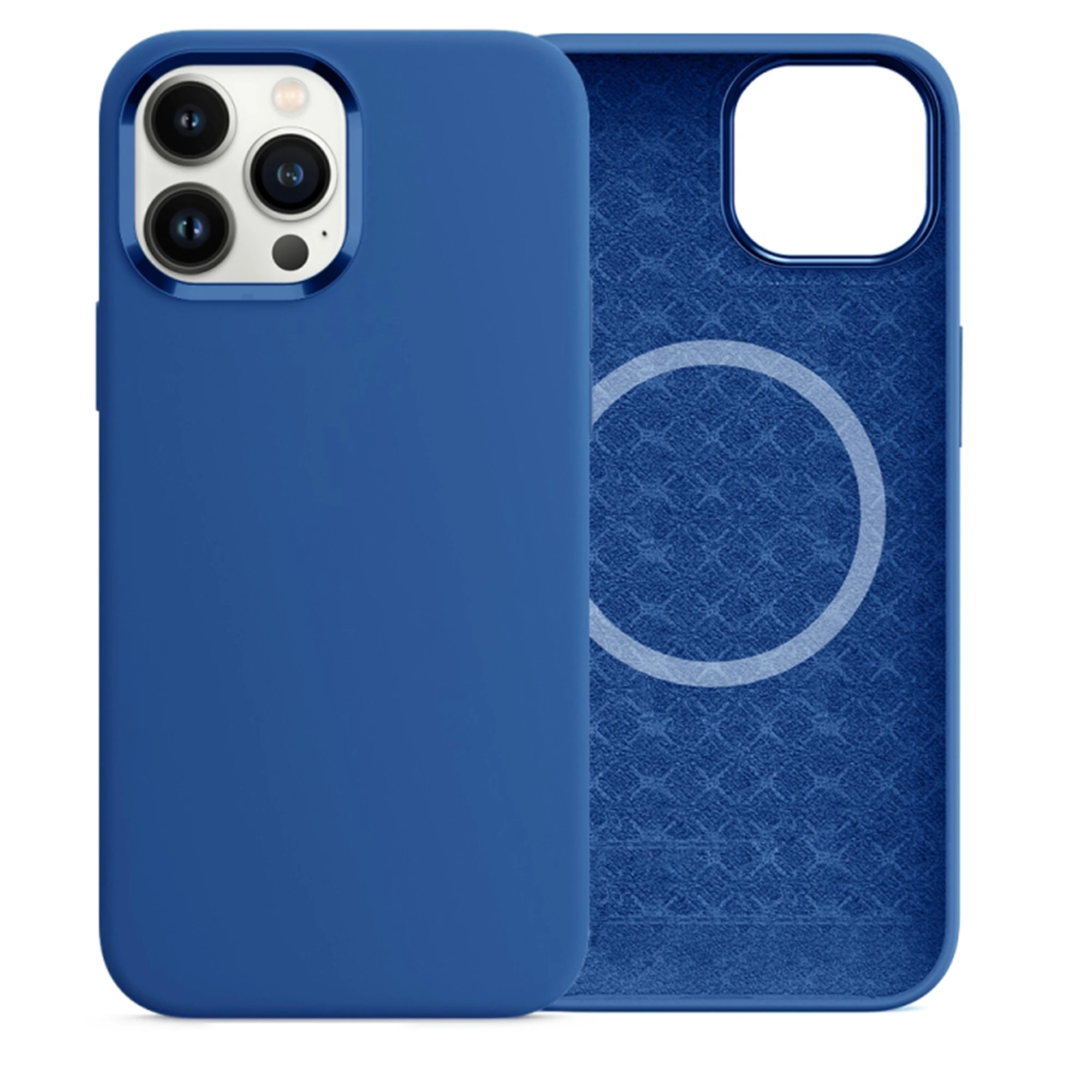 Чехол Comma Magnetic Silicone Nature Series для iPhone 15 Pro - Blue