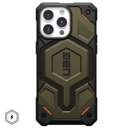 Чехол UAG Monarch Pro Kevlar Case with MagSafe for iPhone 15 Pro Max - Kevlar Elemental Green (11422211397B)