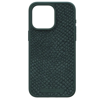 Чехол Njord Salmon Leather MagSafe Case for iPhone 15 Pro Max - Dark Green (NA54SL02)