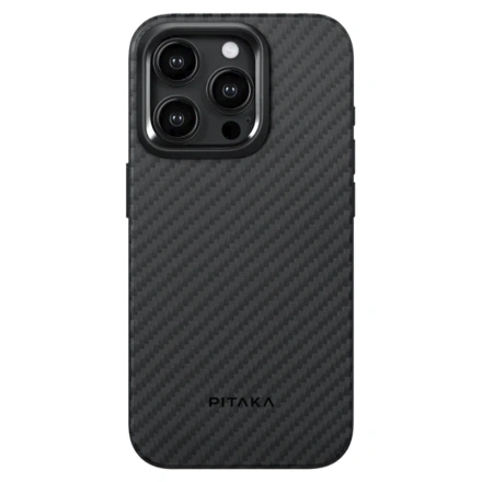 Чехол Pitaka MagEZ Case Pro 4 Twill 1500D for iPhone 15 Pro Max - Black/Grey (KI1501PMP)