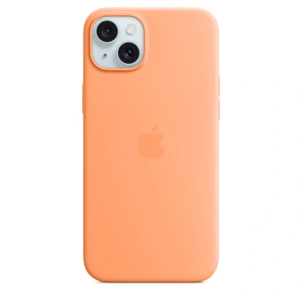 Чехол Apple iPhone 15 Plus Silicone Case with MagSafe Lux Copy - Orange Sorbet