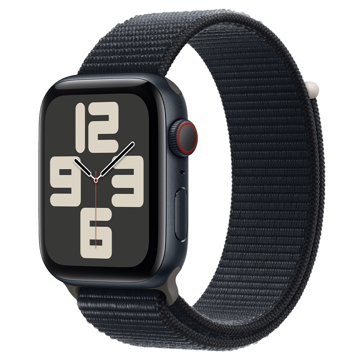 Apple Watch SE 2 2023 GPS + Cellular 44mm Midnight Aluminum Case with Midnight Sport Loop (MRHA3)