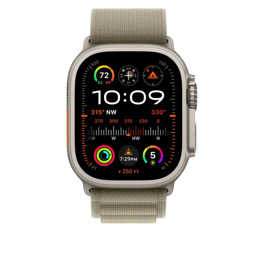 Ремінець Apple Alpine Loop Band Medium для Apple Watch 49mm - Olive (MT5U3)