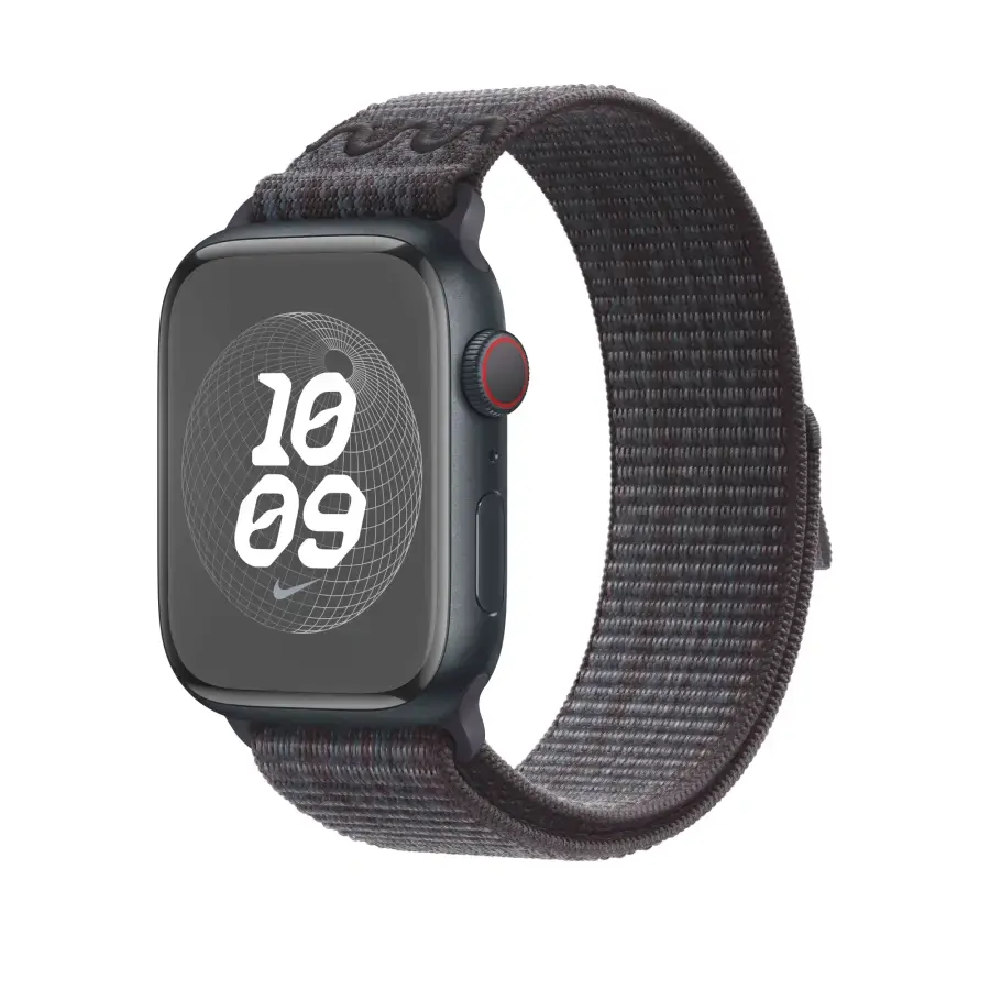 Ремінець Apple Black/Blue Nike Sport Loop для Apple Watch 42/44/45/49mm (MUJX3)