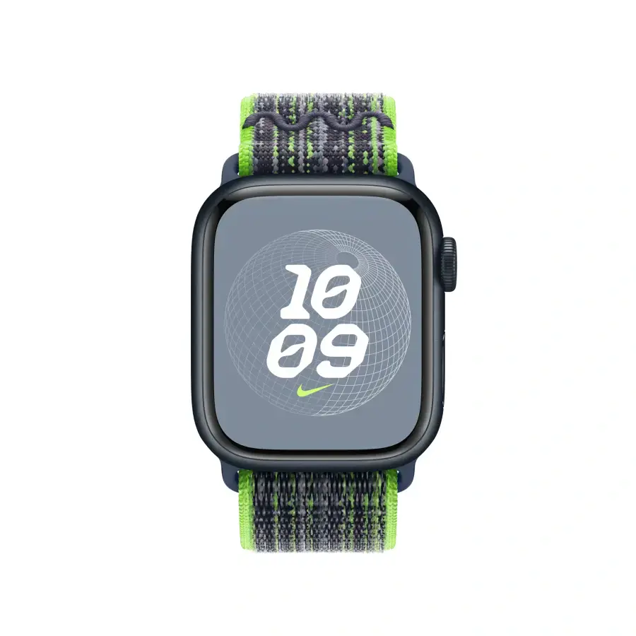Ремінець Apple Bright Green/Blue Nike Sport Loop для Apple Watch 42/44/45/49mm (MTL43)