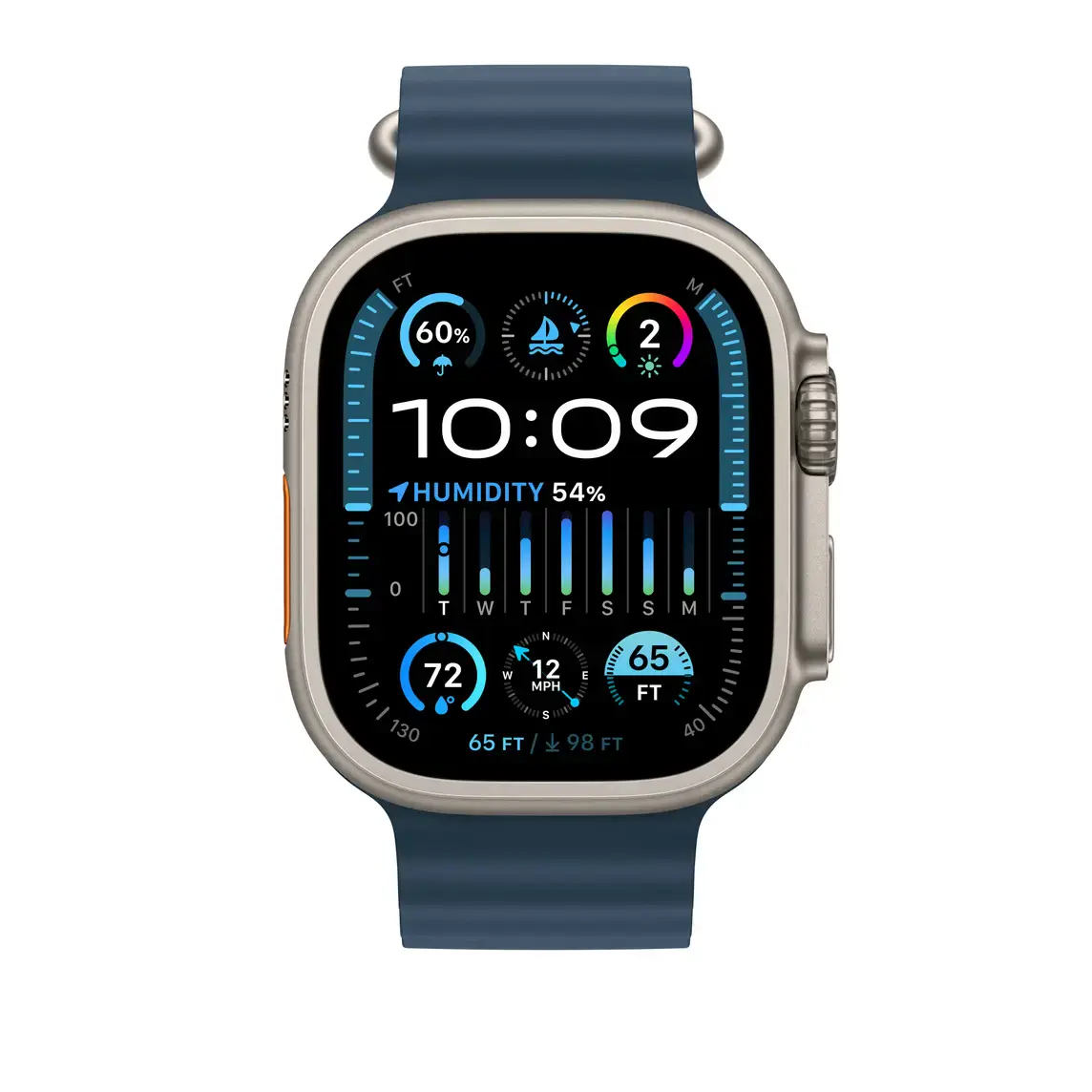 Ремешок Apple Ocean Band для Apple Watch 49mm - Blue (MT633)