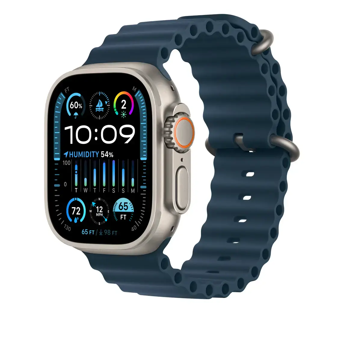 Ремешок Apple Ocean Band для Apple Watch 49mm - Blue (MT633)