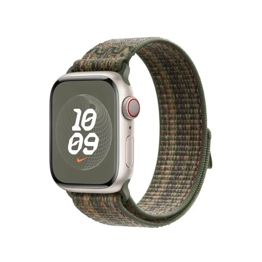 Ремінець Apple Sequoia/Orange Nike Sport Loop для Apple Watch 38/40/41/42mm (MTL33)