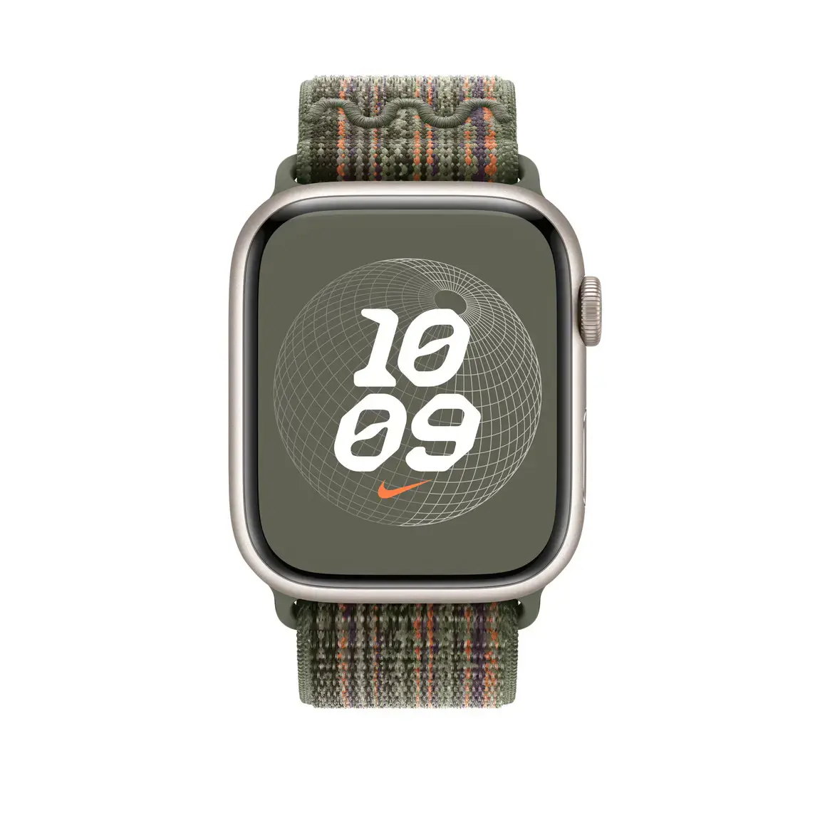 Ремешок Apple Sequoia/Orange Nike Sport Loop для Apple Watch 42/44/45/49mm (MTL63)