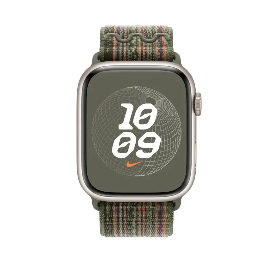 Ремінець Apple Sequoia/Orange Nike Sport Loop для Apple Watch 42/44/45/49mm (MTL63)