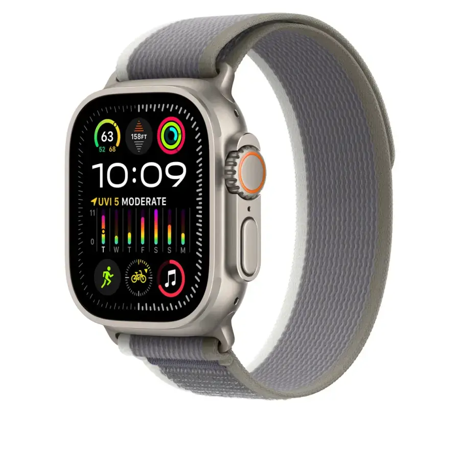 Ремінець Apple Trail Loop Band M/L для Apple Watch 49mm - Green/Gray (MT603)
