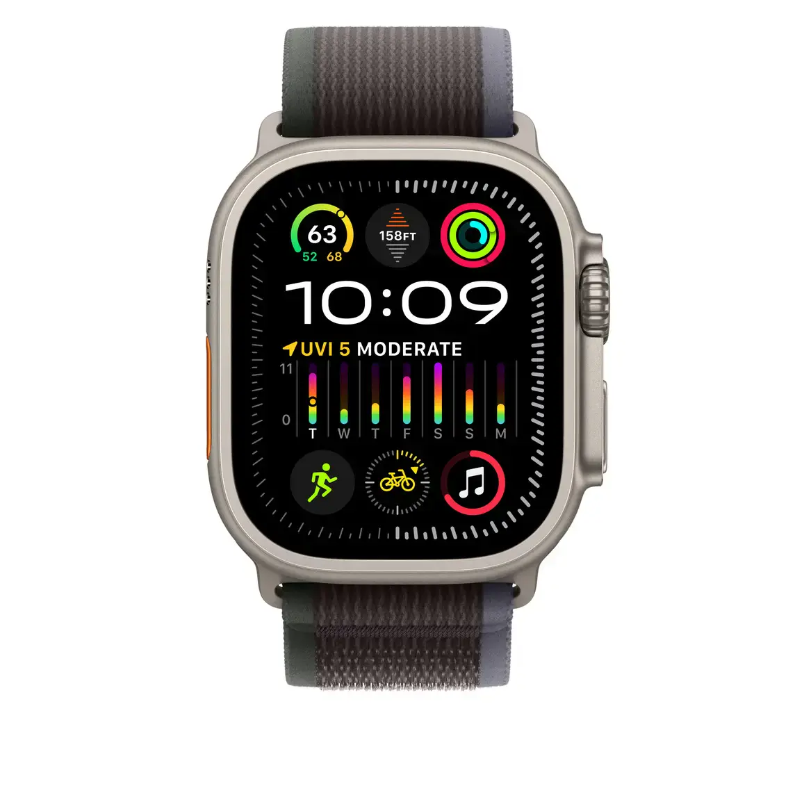 Ремінець Apple Trail Loop Band S/M для Apple Watch 49mm - Blue/Black (MT613)