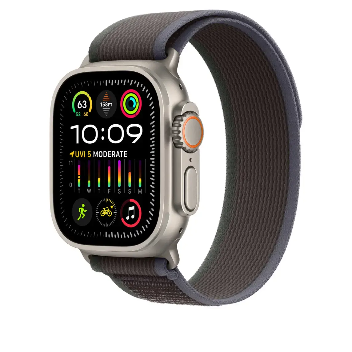 Ремінець Apple Trail Loop Band S/M для Apple Watch 49mm - Blue/Black (MT613)