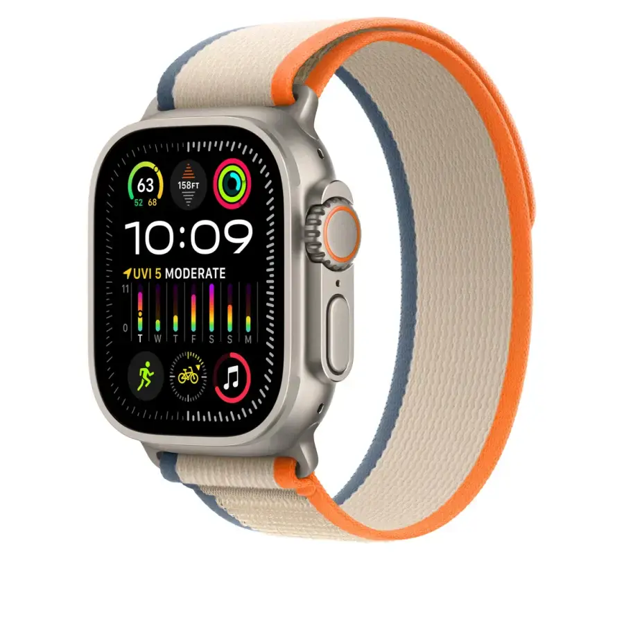 Ремінець Apple Trail Loop Band S/M для Apple Watch 49mm - Orange/Beige (MT5W3)