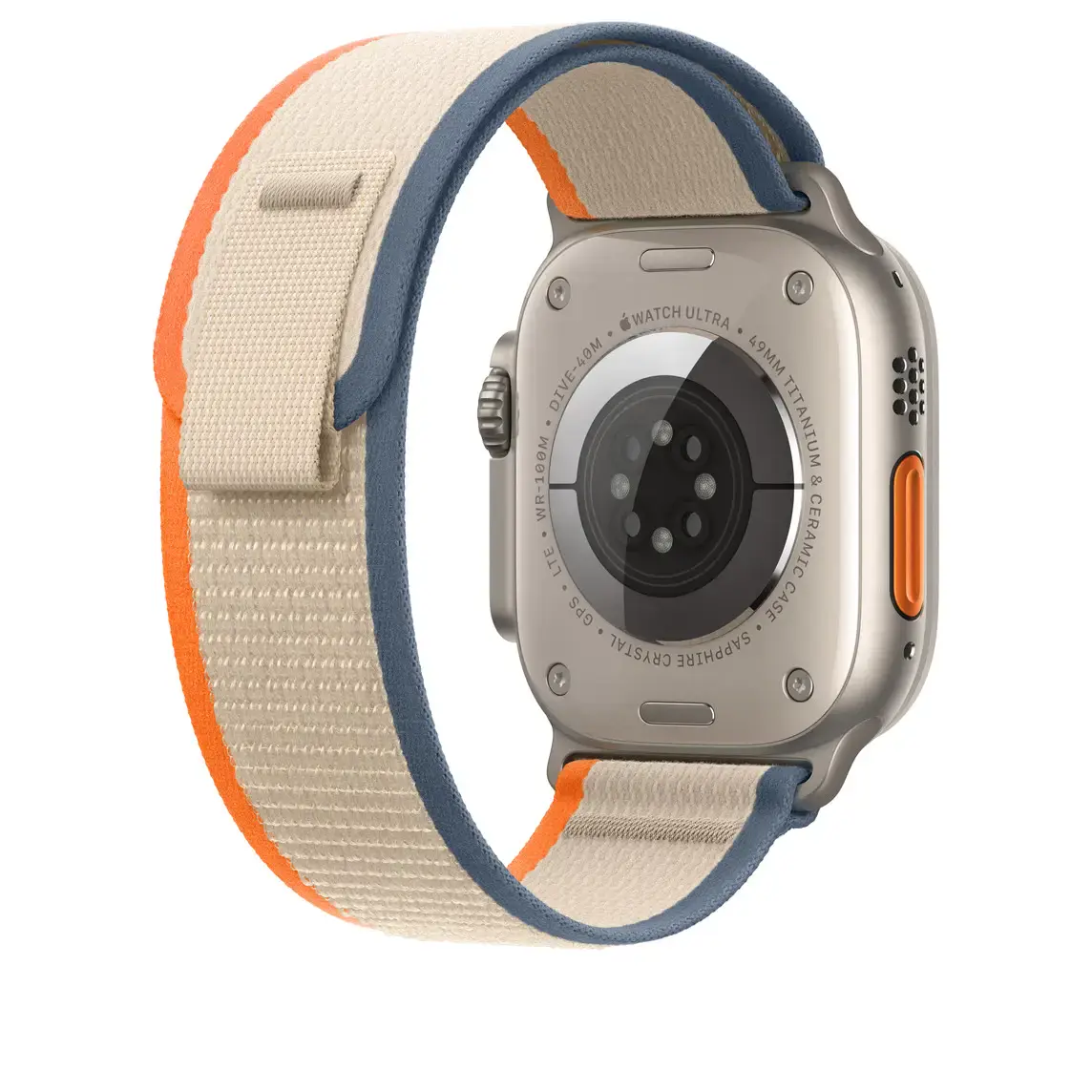 Ремінець Apple Trail Loop Band S/M для Apple Watch 49mm - Orange/Beige (MT5W3)