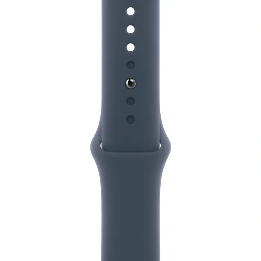 Apple Watch SE 2 2023 GPS 44mm Silver Aluminum Case with Storm Blue Sport Band - S/M (MREC3)