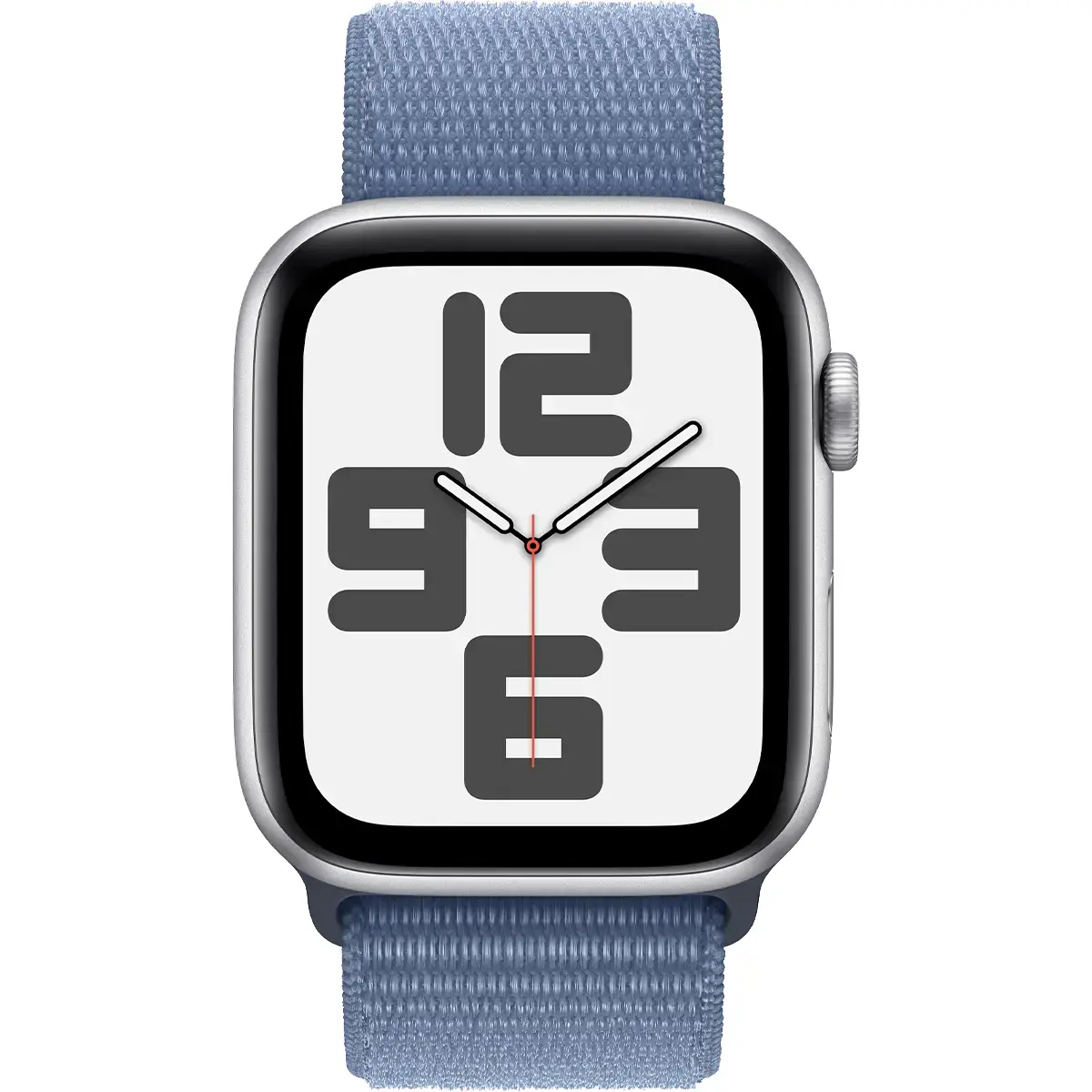 Apple Watch SE 2 2023 GPS + Cellular 40mm Silver Aluminum Case with Winter Blue Sport Loop (MRGP3)
