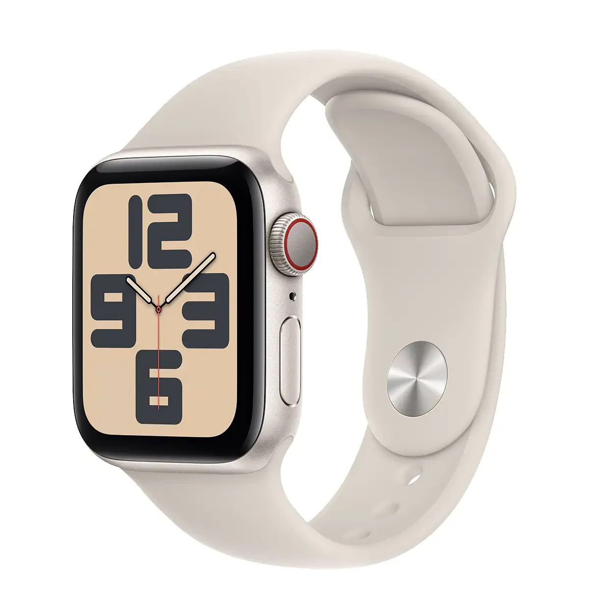 Apple Watch SE 2 2023 GPS + Cellular 40mm Starlight Aluminum Case with Starlight Sport Band - S/M (MRFW3)