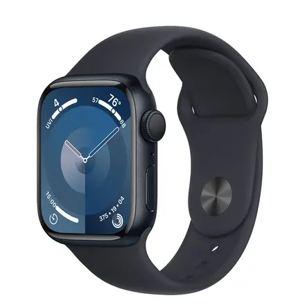 Apple Watch Series 9 GPS 41mm Midnight Aluminum Case with Midnight Sport Band - M/L (MR8X3)