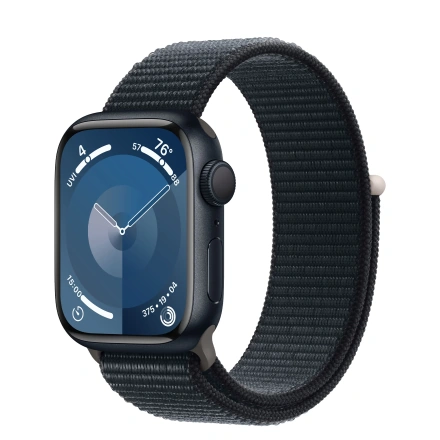 Apple Watch Series 9 GPS 41mm Midnight Aluminum Case with Midnight Sport Loop (MR8Y3)