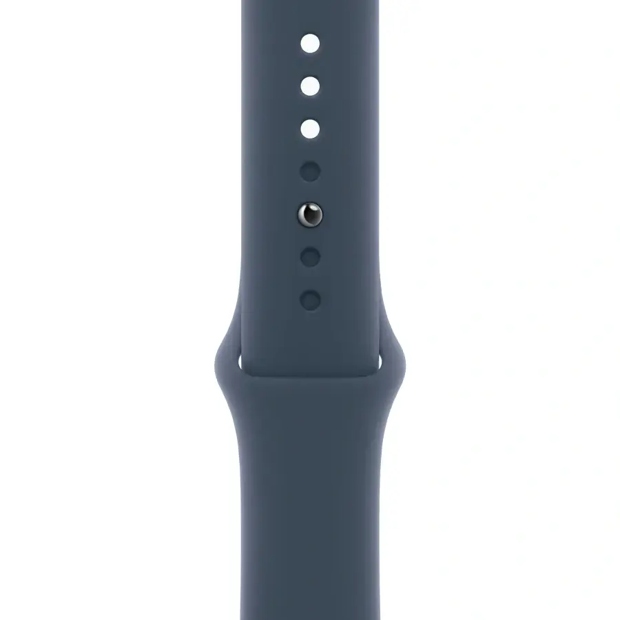 Apple Watch Series 9 GPS 41mm Silver Aluminum Case with Storm Blue Sport Band - S/M (MR903)