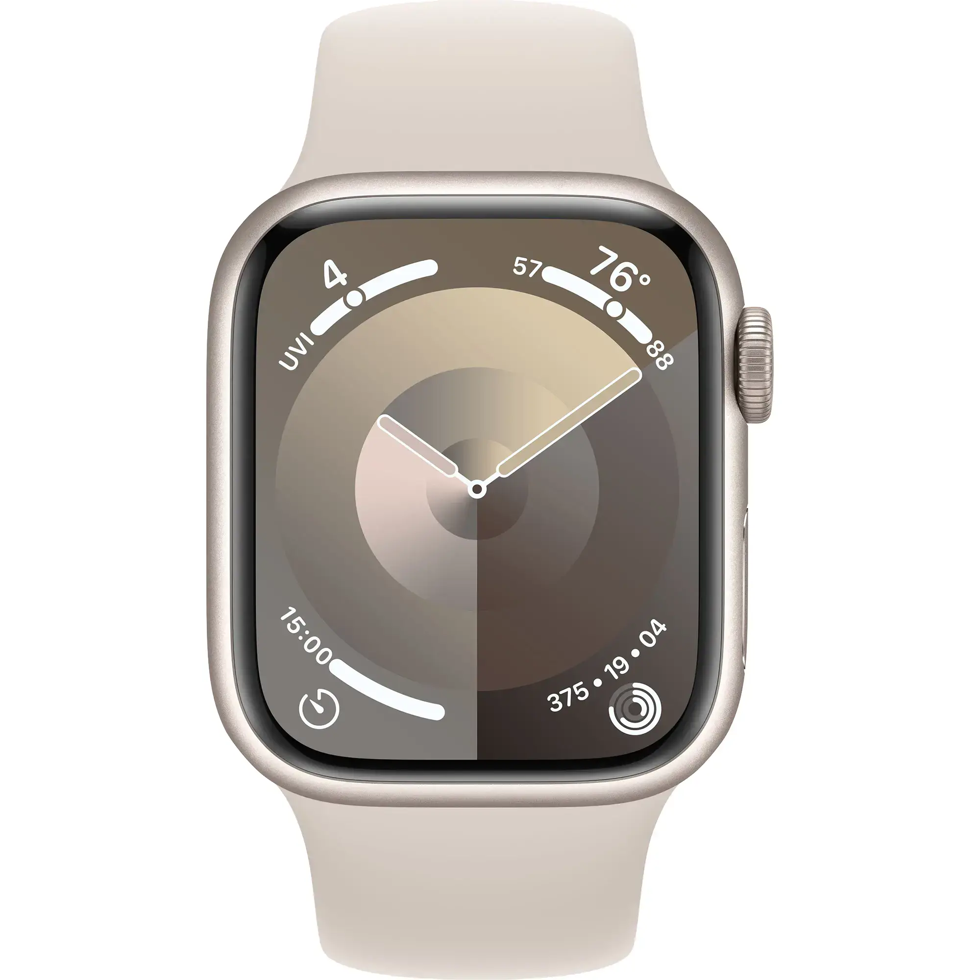 Apple Watch Series 9 GPS 45mm Starlight Aluminum Case with Starlight Sport Band - S/M (MR963)