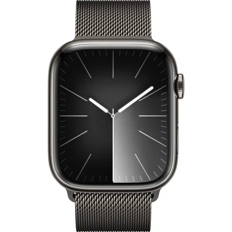 Apple Watch Series 9 GPS + Cellular 41mm Graphite Stainless Steel Case with Graphite Milanese Loop (MRJA3)
