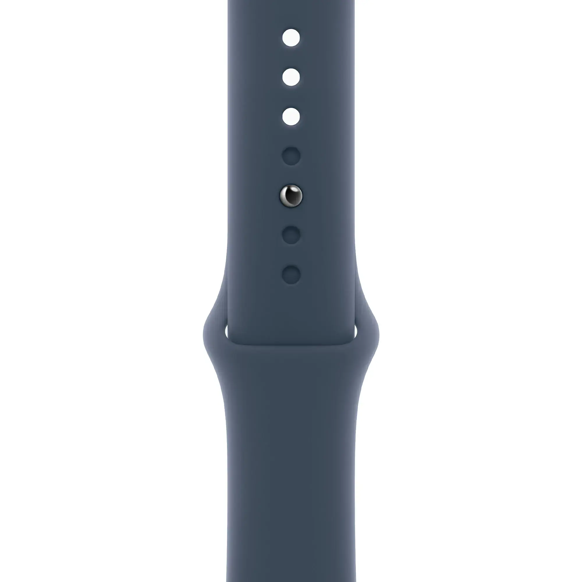 Apple Watch Series 9 GPS + Cellular 41mm Silver Stainless Steel Case with Storm Blue Sport Band - S/M (MRJ23)