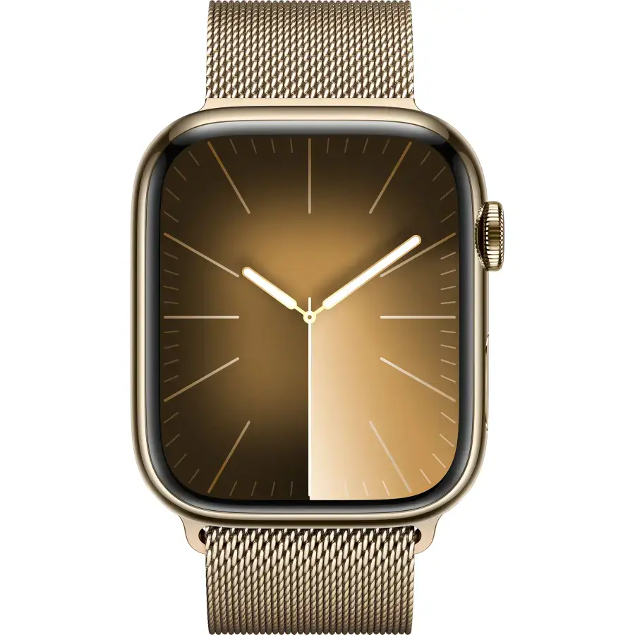 Apple Watch Series 9 GPS + Cellular 45mm Gold Stainless Steel Case with Gold Milanese Loop (MRMU3)