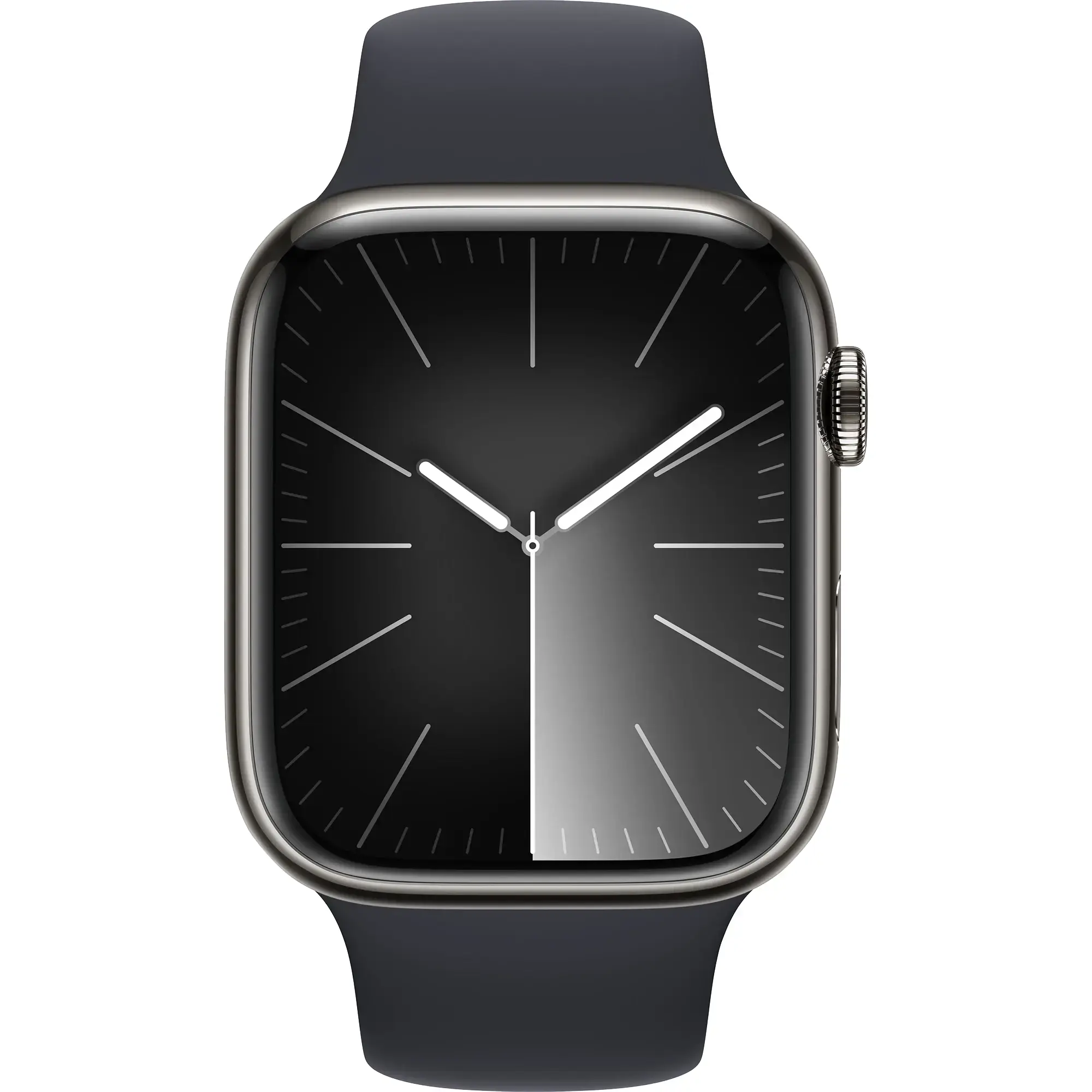 Apple Watch Series 9 GPS + Cellular 45mm Graphite Stainless Steel Case with Midnight Sport Band - M/L (MRMW3)