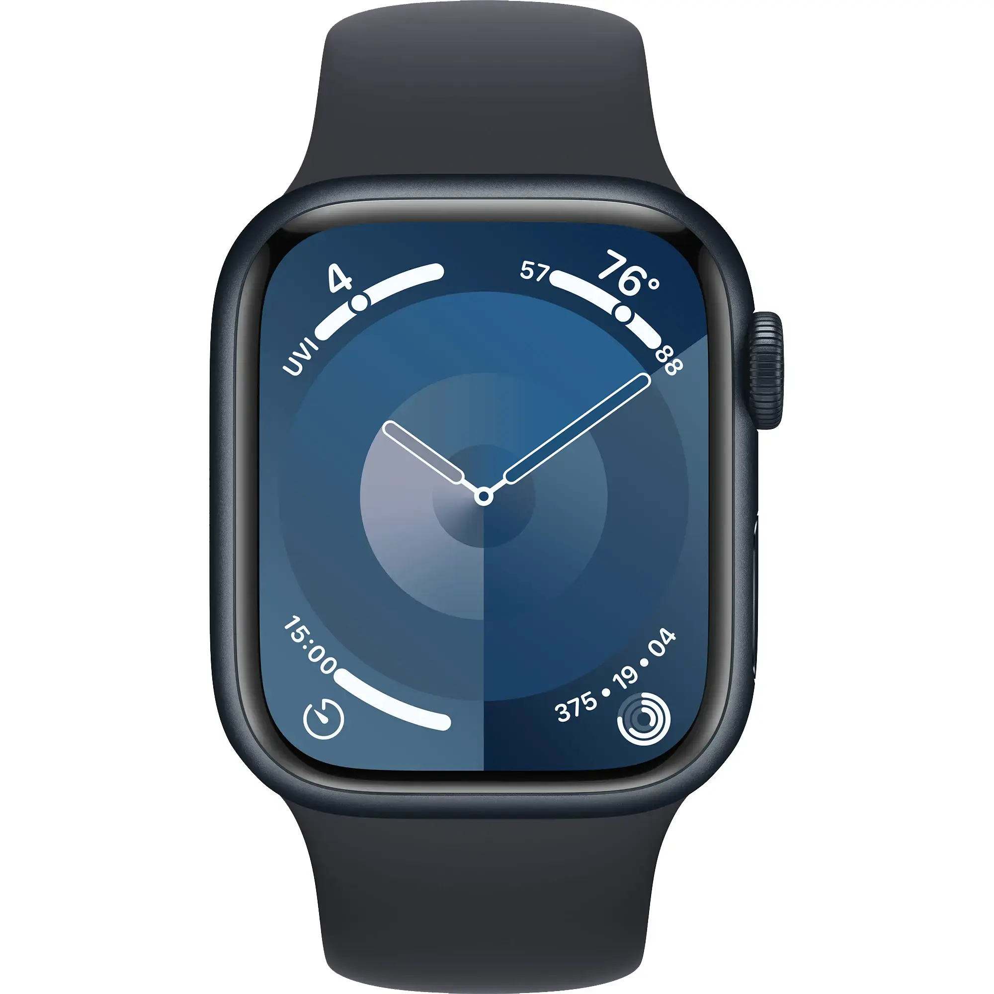Apple Watch Series 9 GPS + Cellular 45mm Midnight Aluminum Case with Midnight Sport Band - S/M (MRMC3)