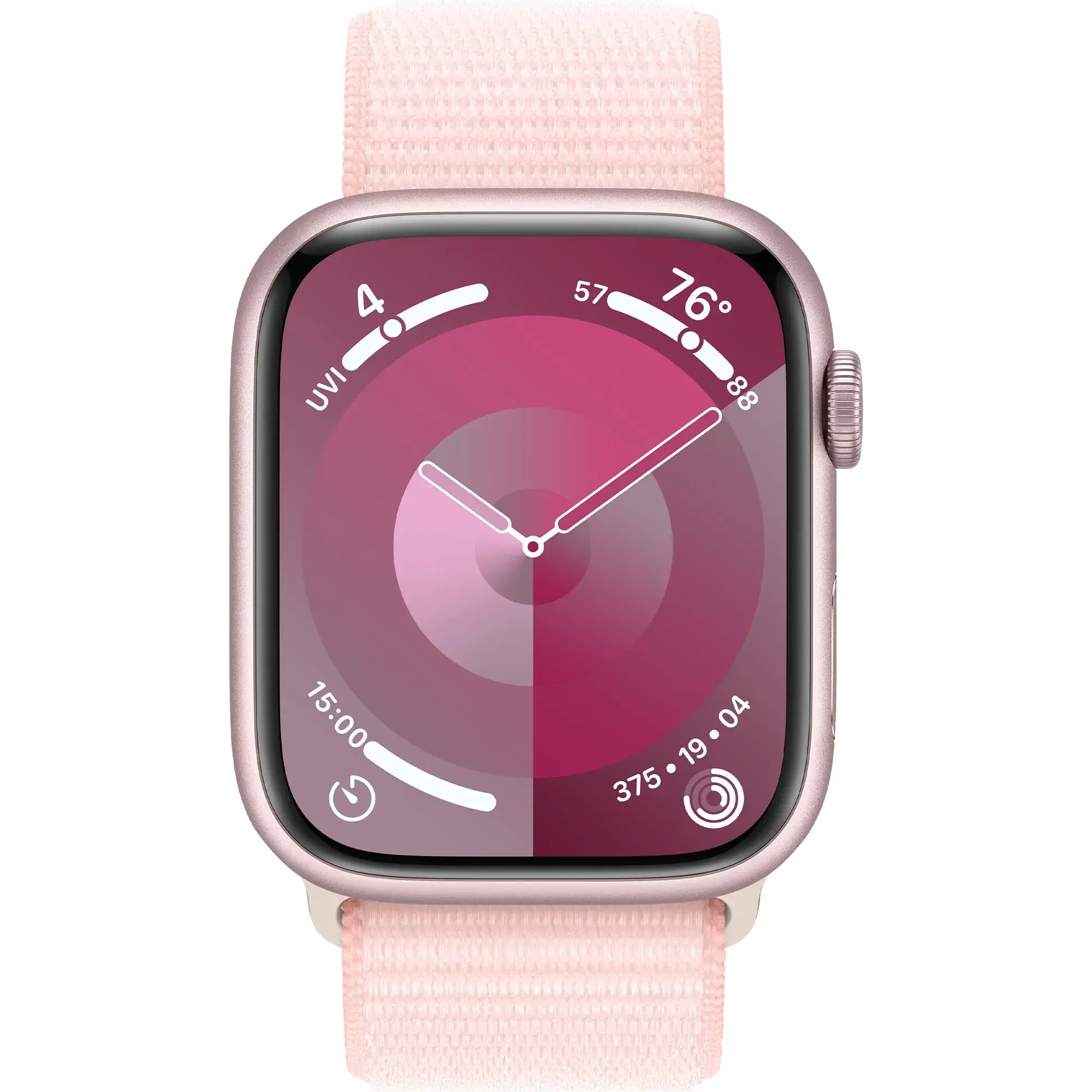 Apple Watch Series 9 GPS + Cellular 45mm Pink Aluminum Case with Light Pink Sport Loop (MRMM3)