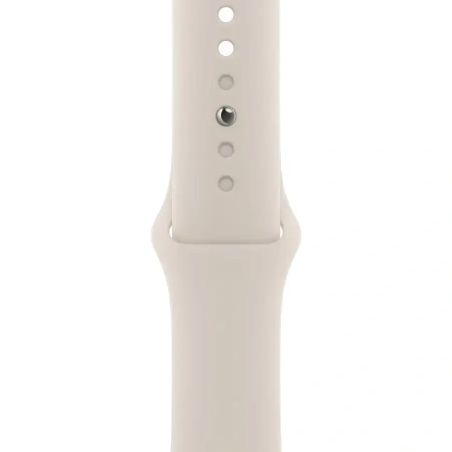 Apple Watch Series 9 GPS + Cellular 45mm Starlight Aluminum Case with Starlight Sport Band - S/M (MRM83)