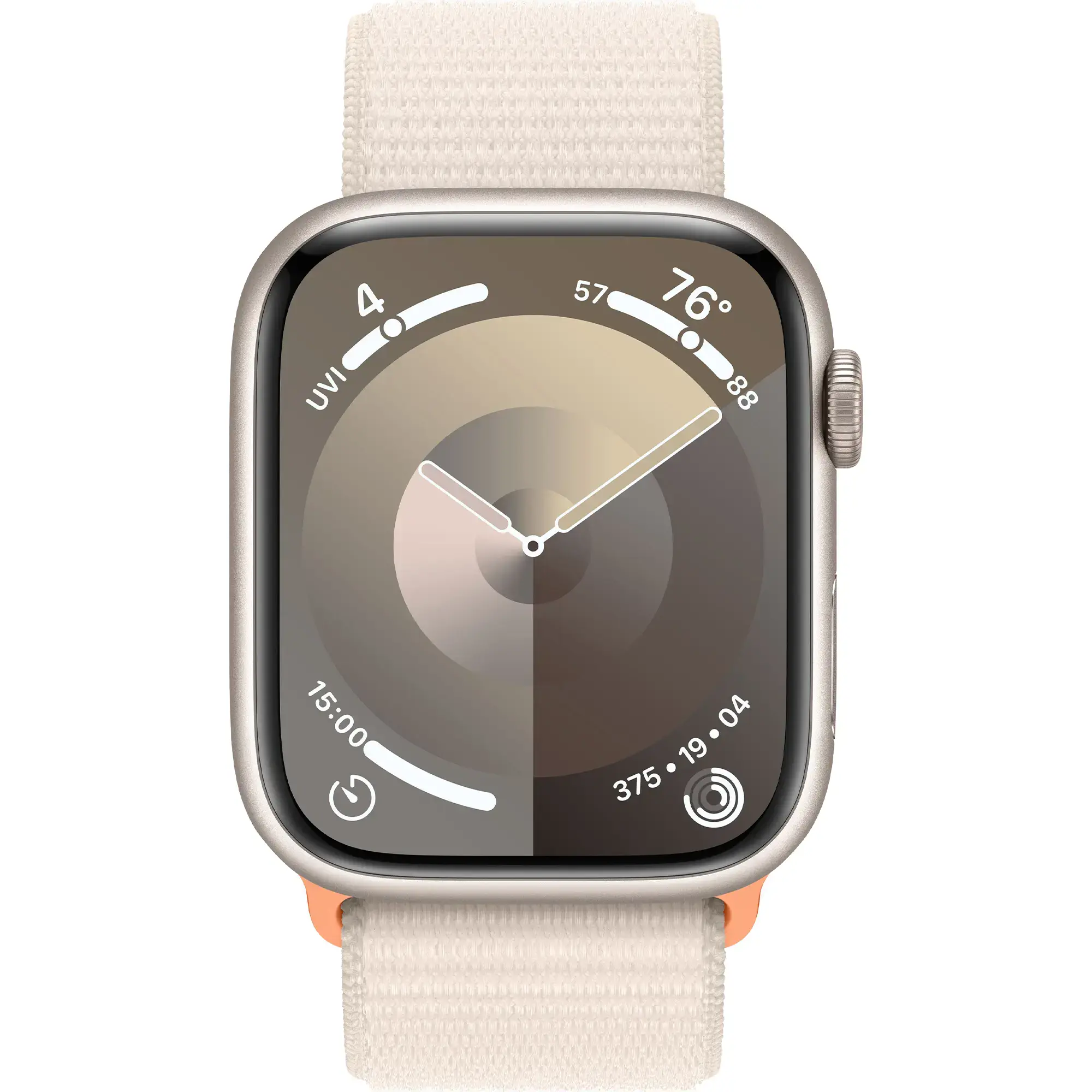 Apple Watch Series 9 GPS + Cellular 45mm Starlight Aluminum Case with Starlight Sport Loop (MRMA3)