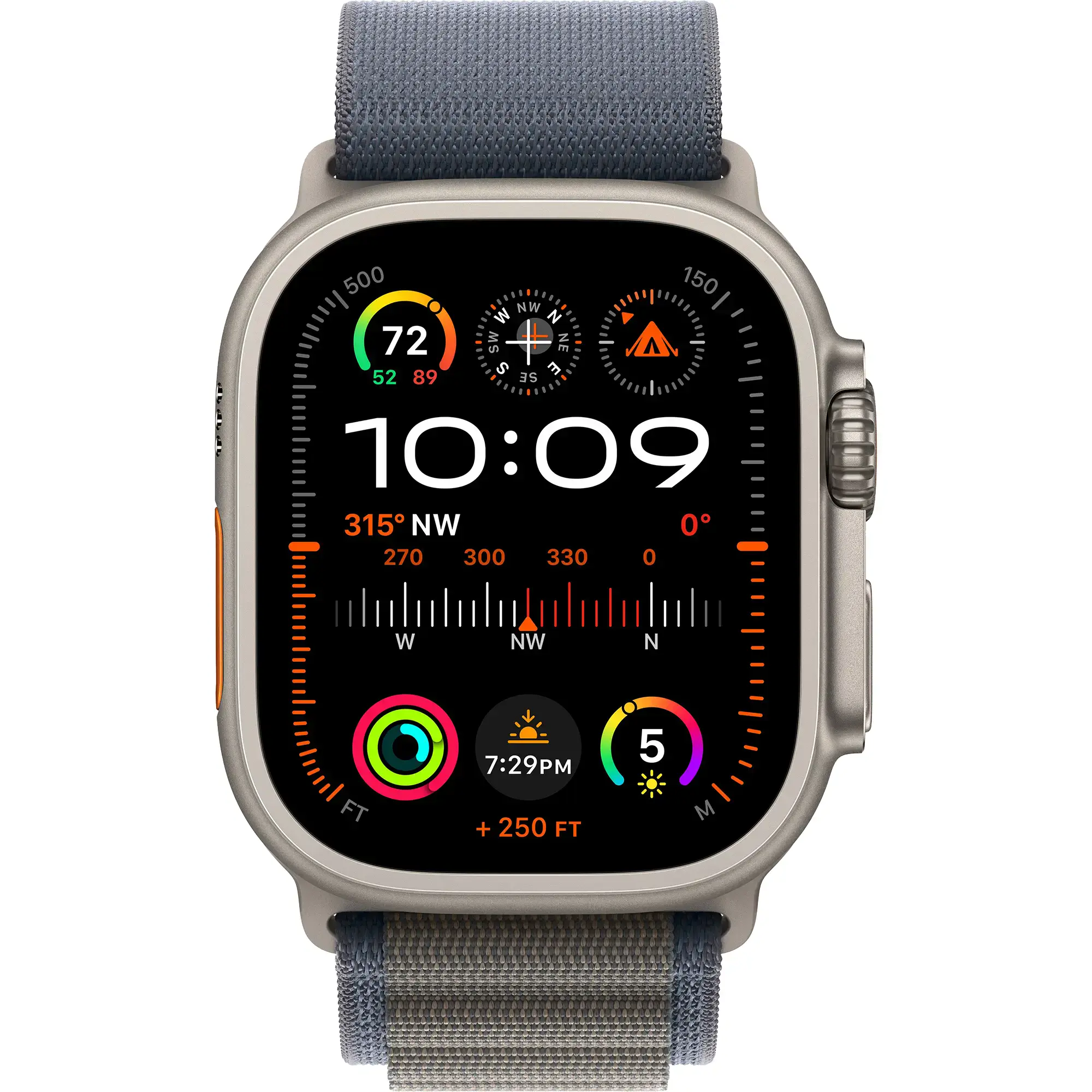 Apple Watch Ultra 2 GPS + Cellular 49mm Titanium Case with Blue Alpine Loop - Medium (MREP3)