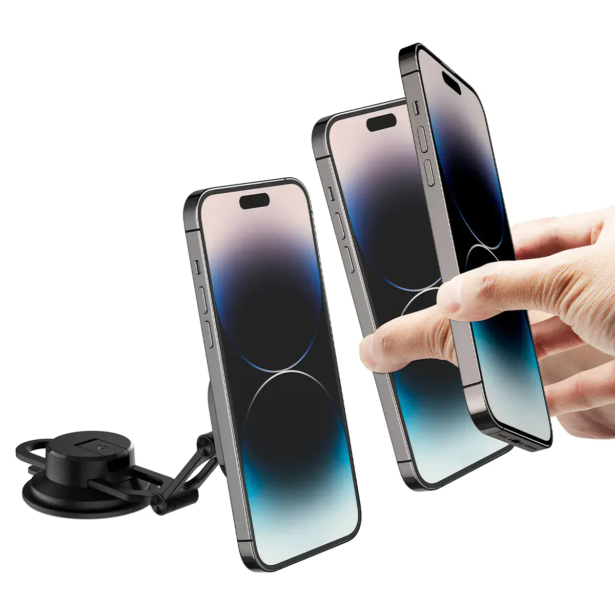Автодержатель Spigen OneTap 3 Black Dash/Wind Magnetic Car Mount (ACP04630)