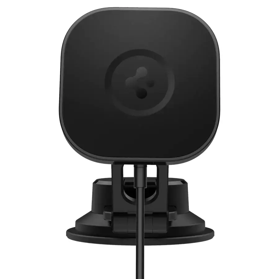 Автодержатель с функцией беспроводной зарядки 10W Spigen OneTap Pro 3 Black Dash Magnetic Car Mount (ACP04629)