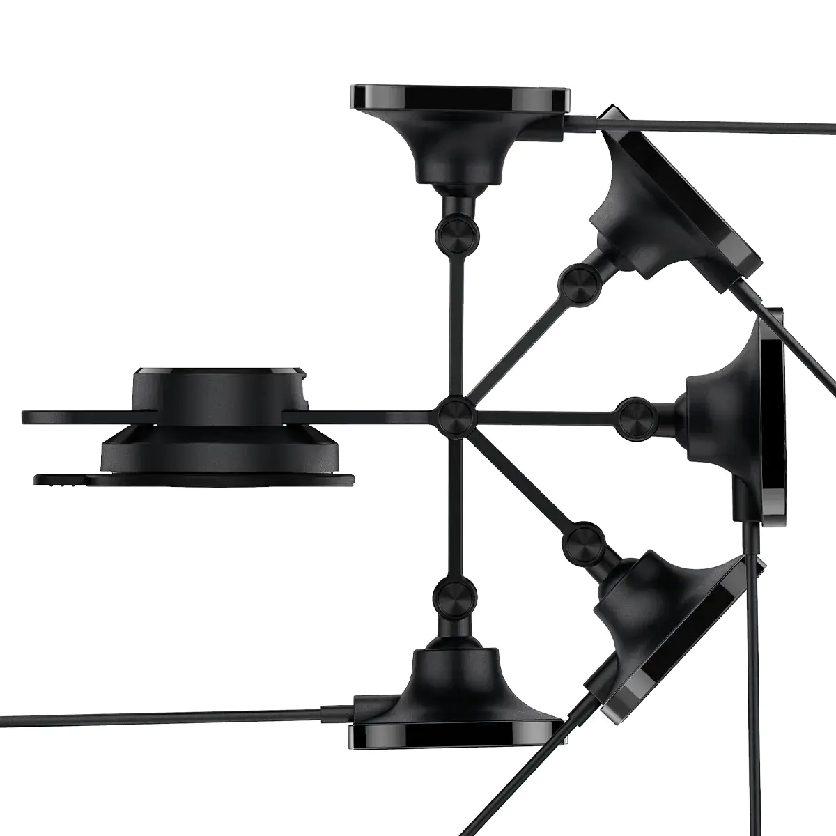 Автотримач з функцією бездротової зарядки 10W Spigen OneTap Pro 3 Black Dash Magnetic Car Mount (ACP04629)