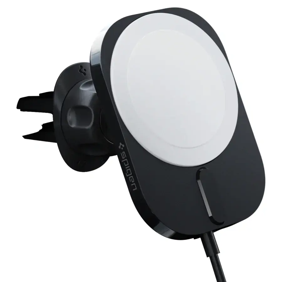 Автодержатель с функцией беспроводной зарядки 15W Spigen OneTap Pro 3 ITM12W OneTap MagSafe Car Mount Airvent (ACP03694)