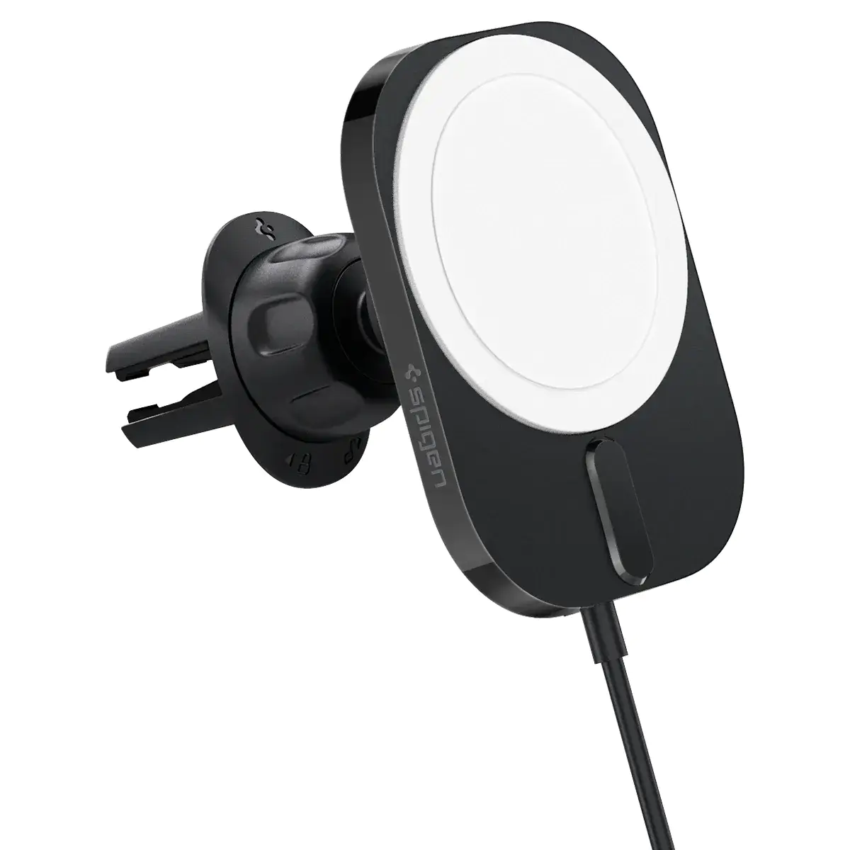 Автотримач з функцією бездротової зарядки 15W Spigen OneTap Pro 3 ITM12W OneTap MagSafe Car Mount Airvent (ACP03694)